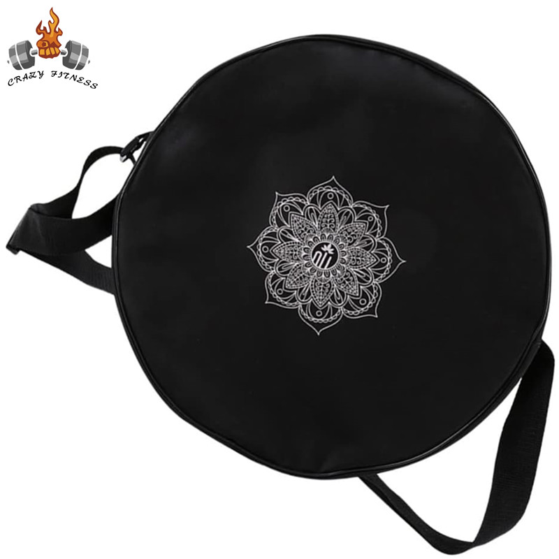 Pilates Yoga Bag - Yoga Wheel Bag Nylon Black Mandala