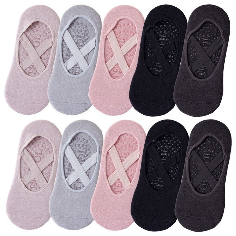 Pilates Yoga Barre - 1/3 Pairs Yoga Socks Women Cotton