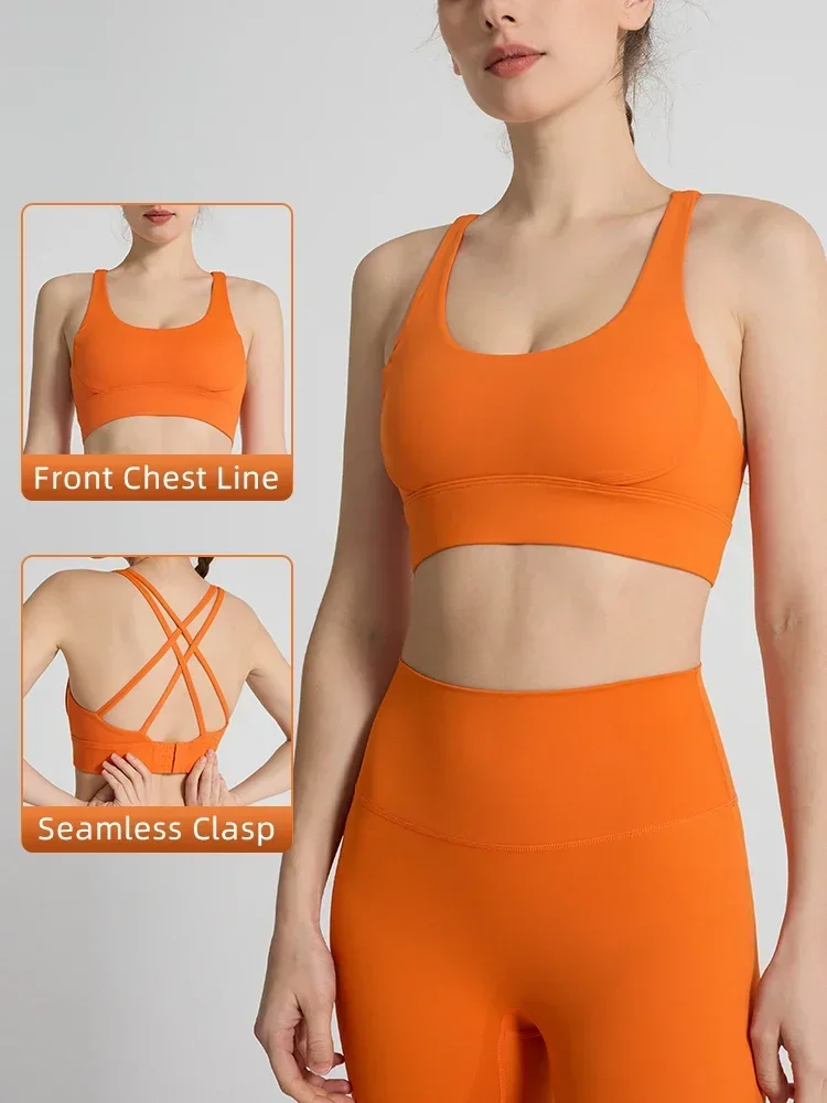 Pilates Yoga Clothes - Solid Color Women's Sports Bra Sexy