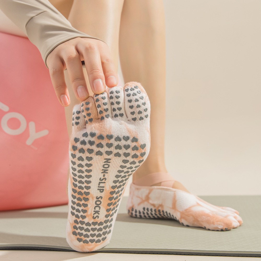 Tie-Dye Women's Five Finger Gr - Pilates Yoga Barre 评论和价格