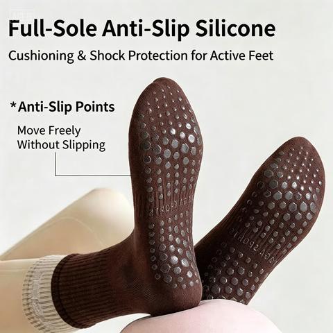 Unisex Grip Socks Polyester On - Pilates Yoga Barre 评论和价格