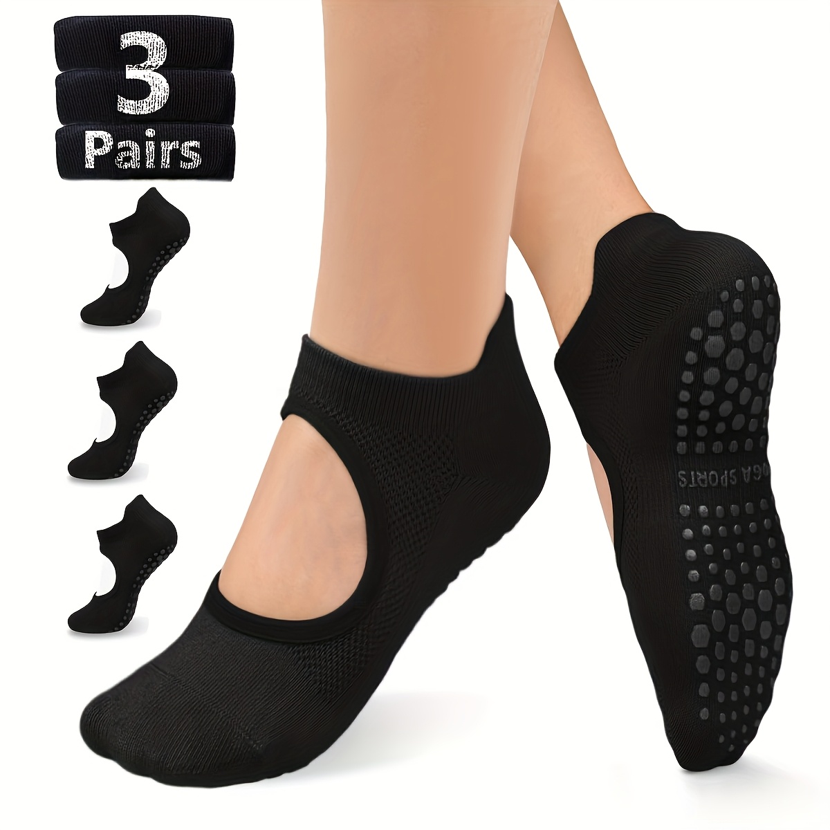Non Slip Grip Women Socks for  - Pilates Yoga Barre 评论和价格