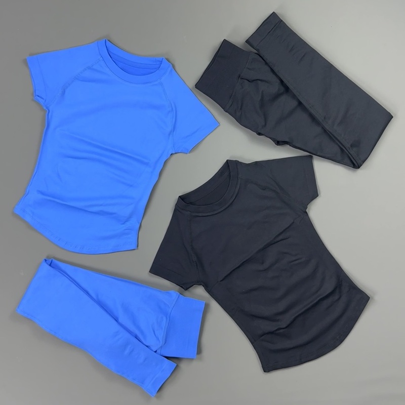 2Piece Gym Set Women Raglan Sh - Pilates Yoga Clothes 评论和价格