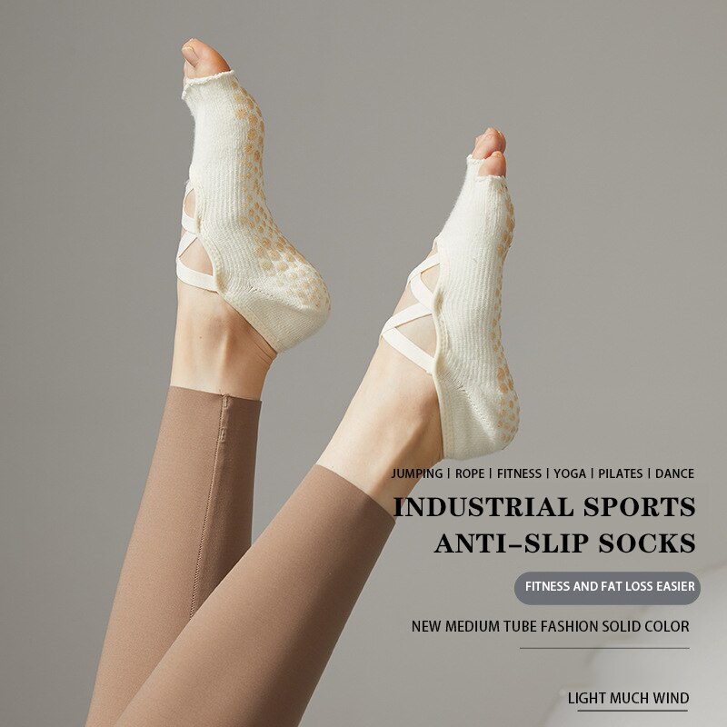Ladies Yoga Socks Non Slip Gri - Pilates Yoga Barre 评论和价格