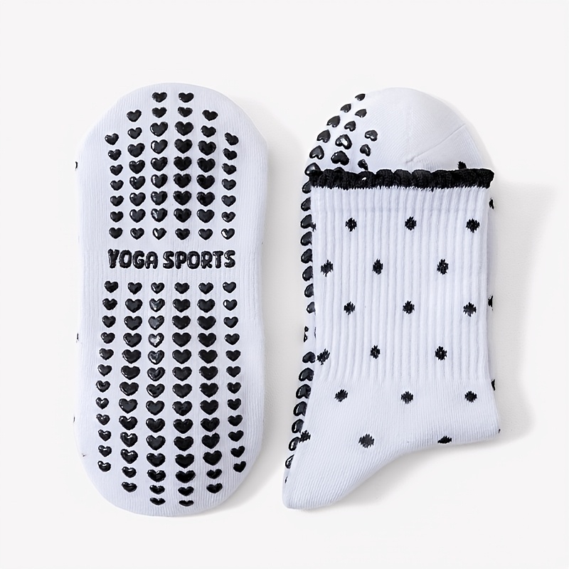 Women's White Black-Dot Non-Sl - Pilates Yoga Barre 评论和价格
