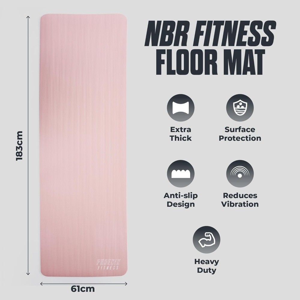 Extra Thick 15mm NBR Yoga Mat  - Pilates Yoga Hiit 评论和价格