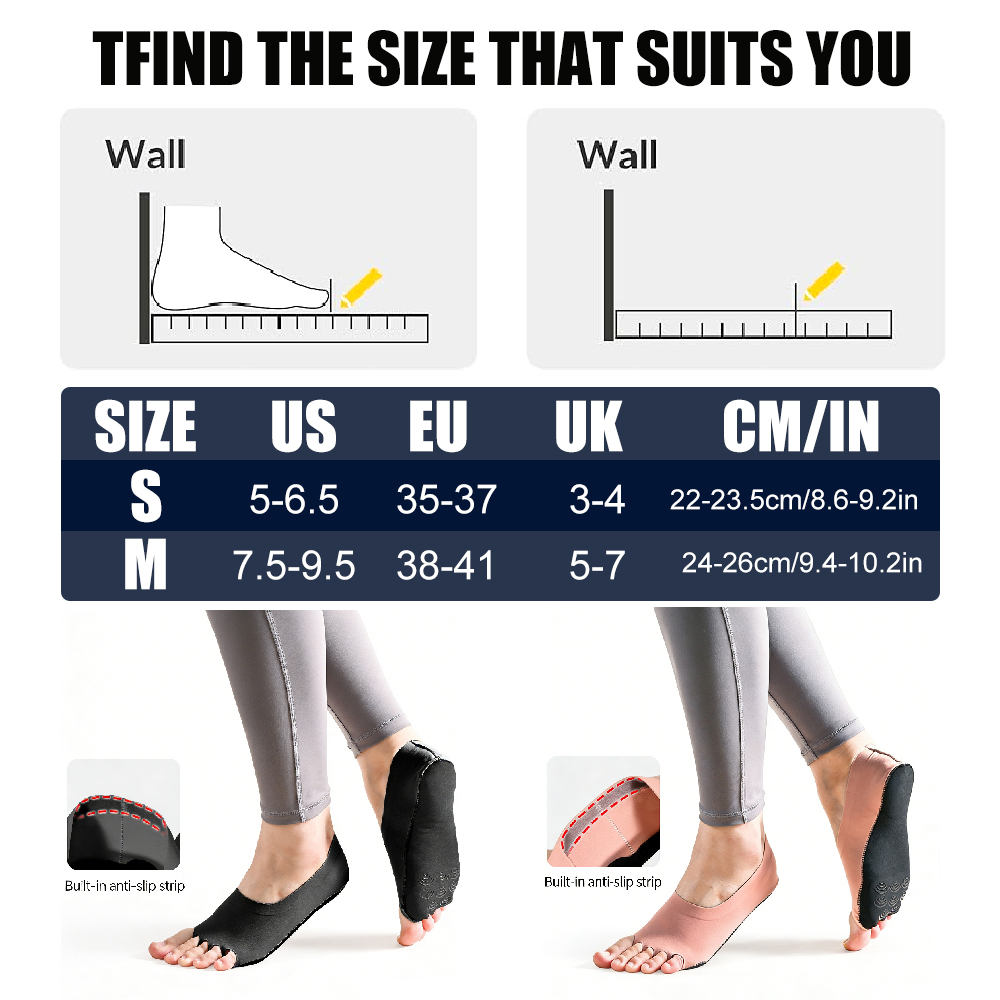 1Pair Women Open Toe Yoga Sock - Pilates Yoga Barre 评论和价格