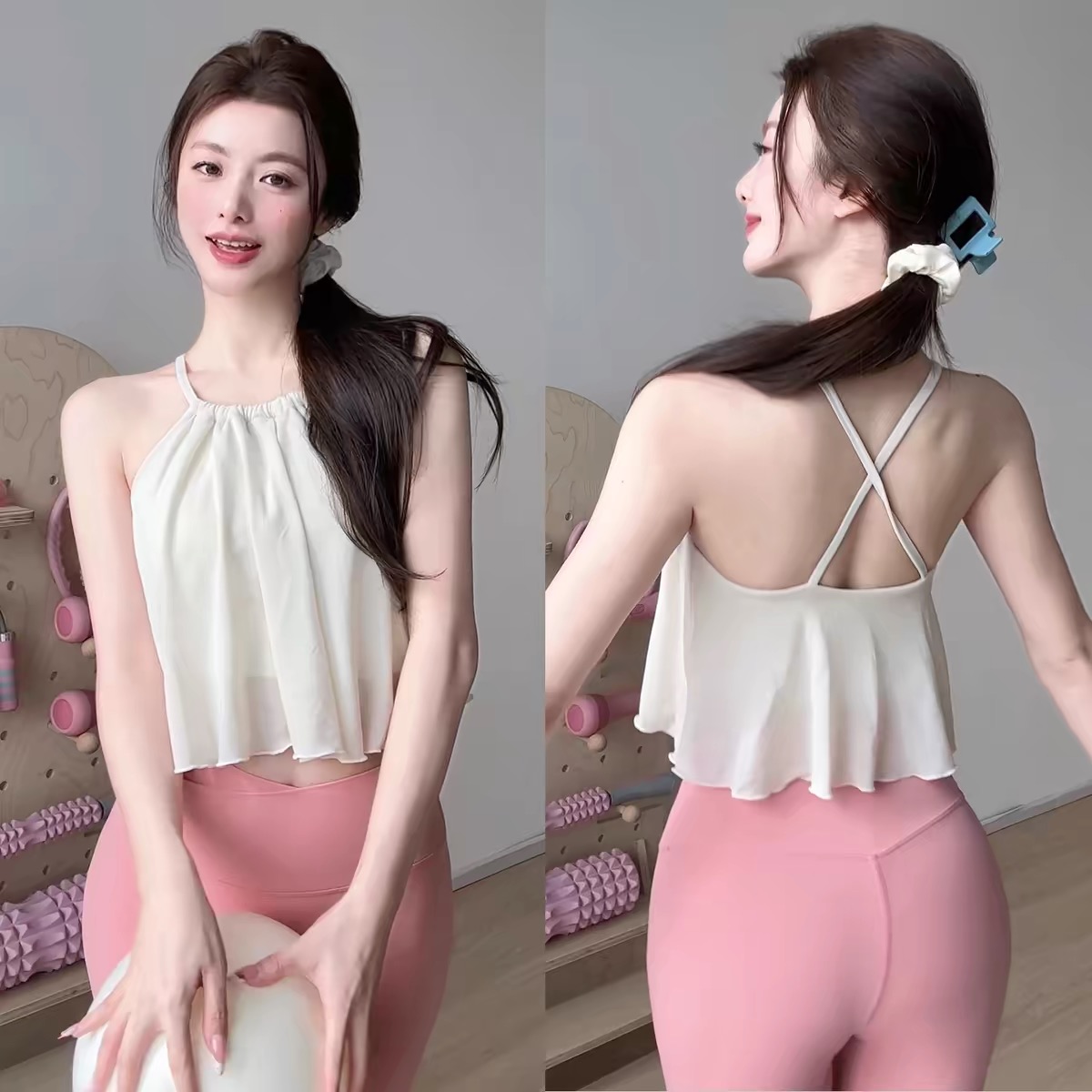 Cloud-sensing Mesh Small Suspe - Pilates Yoga Clothes 评论和价格