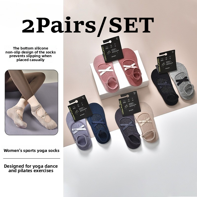 2 Pairs Breathable Cotton Swea - Pilates Yoga Clothes 评论和价格
