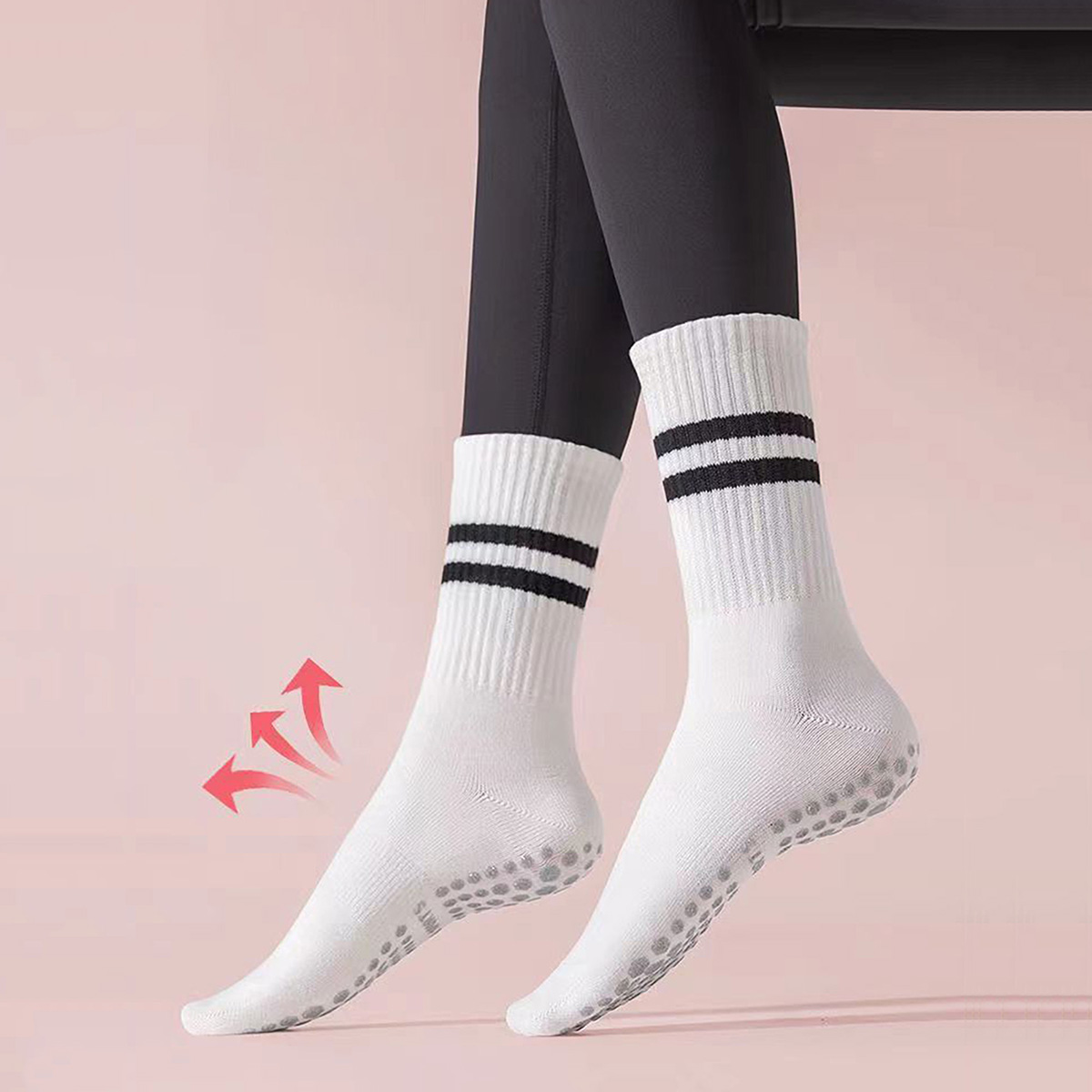 3 Pairs Long Yoga Socks with G - Pilates Yoga Barre 评论和价格