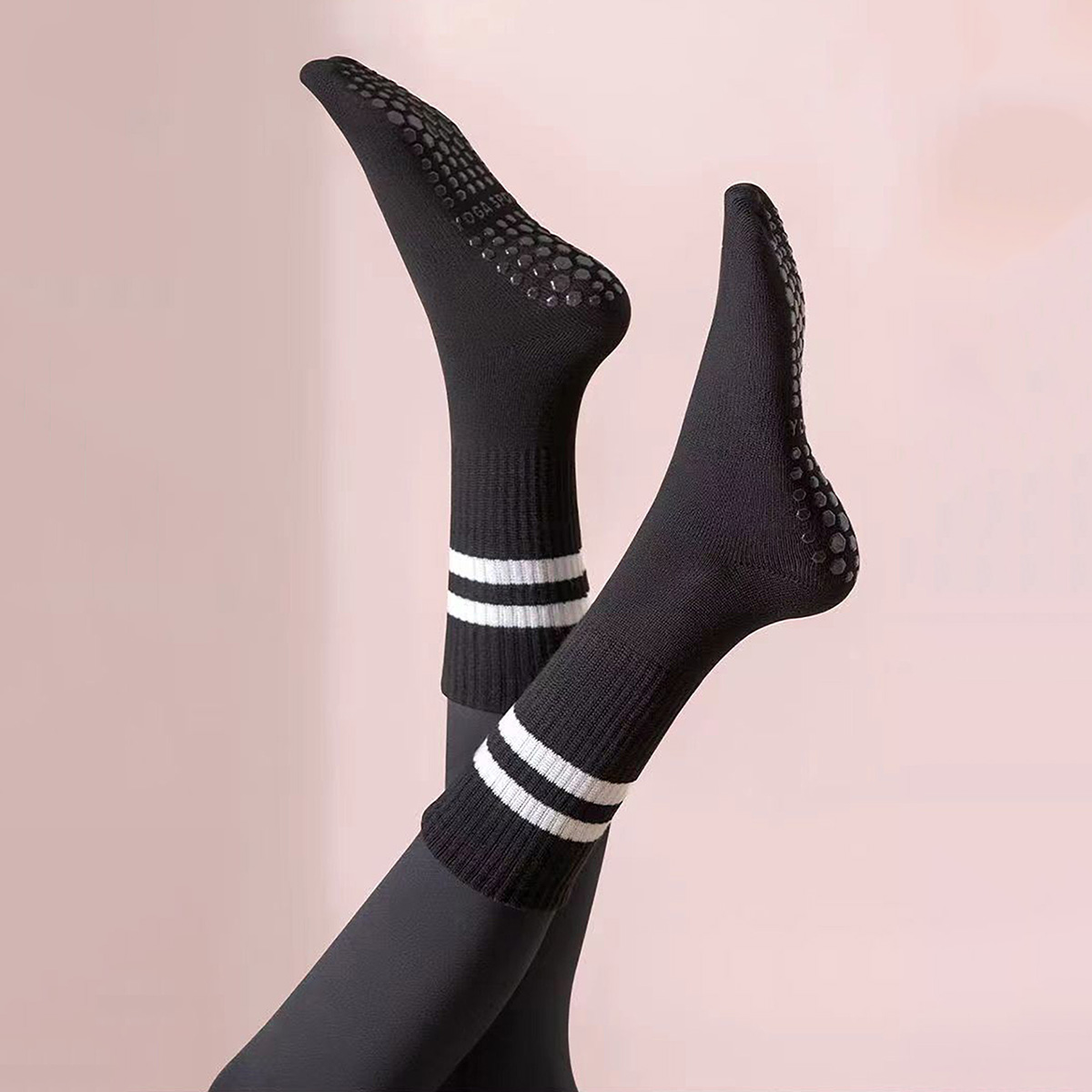 3 Pairs Long Yoga Socks with G - Pilates Yoga Barre 评论和价格